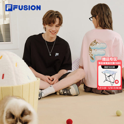FILAFUSION斐乐情侣短袖T