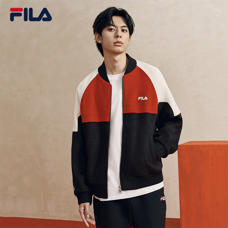 FILA斐乐官方男针织毛呢上衣26春新款休闲宽松拼色保暖新年款外套,运动服/休闲服装,运动T恤,淘宝优惠券,粉丝福利购,淘宝优惠卷