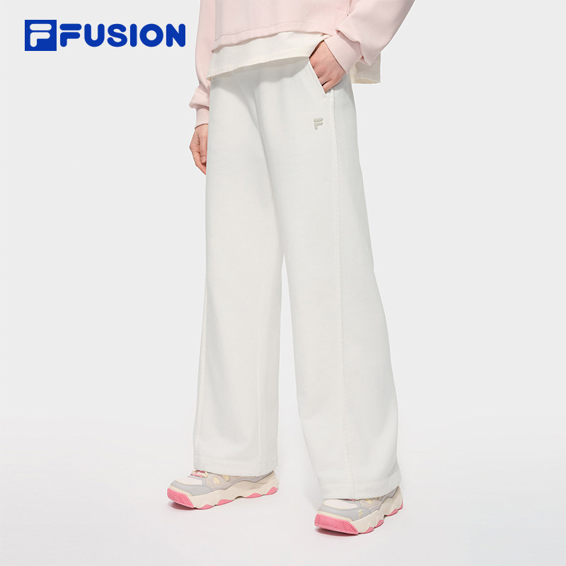 FILA FUSION斐乐潮牌针织长裤女2025冬季新款时尚休闲宽松直筒裤,运动服/休闲服装,运动长裤,淘宝优惠券,粉丝福利购,淘宝优惠卷