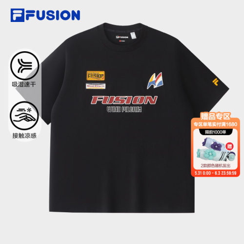 FILAFUSION斐乐潮牌针织短袖衫