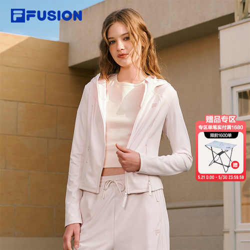 FILAFUSION斐乐女针织连帽外套