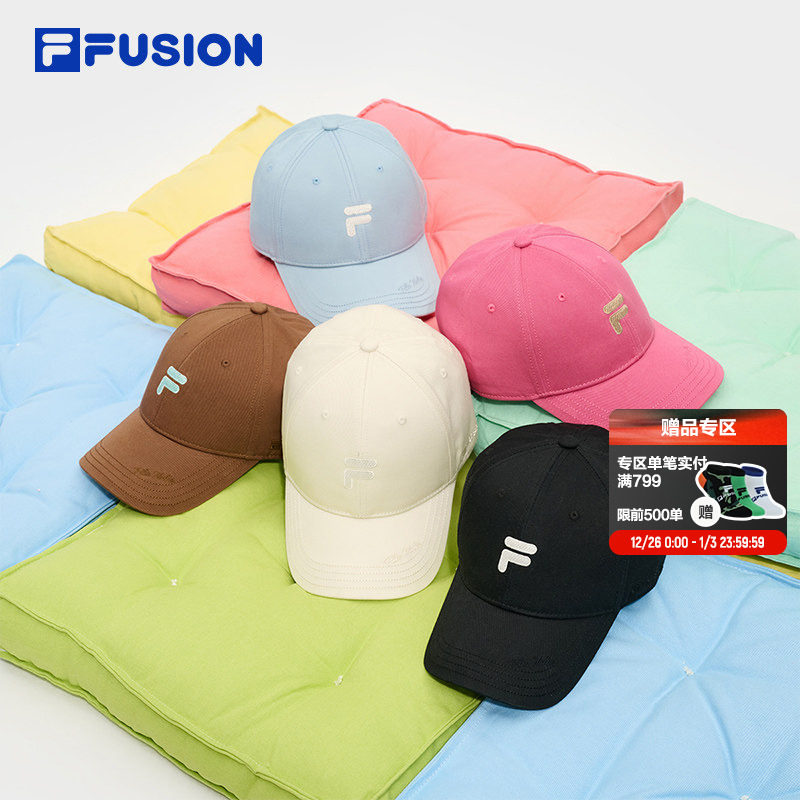 FILA FUSION斐乐潮牌情侣款棒球帽2025冬季新款休闲运