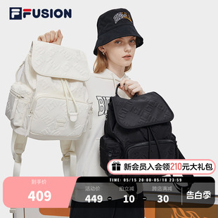 FILAFUSION斐乐潮牌女包双背包夏季 简约包包大容量户外休闲运动包