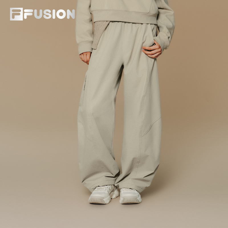 FILA FUSION斐乐潮牌梭织长裤女裤2025冬季新款休闲裤直筒阔腿裤,运动服/休闲服装,运动长裤,淘宝优惠券,粉丝福利购,淘宝优惠卷
