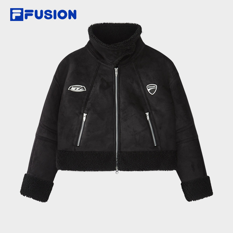 FILA FUSION斐乐潮牌女装外套2025冬季新款时尚休闲仿羊羔绒上衣,运动服/休闲服装,运动茄克/外套,淘宝优惠券,粉丝福利购,淘宝优惠卷