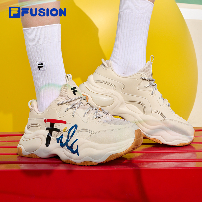 FILA FUSION斐乐女鞋泡泡鞋春季女款鞋子运动鞋轻盈厚底老爹鞋