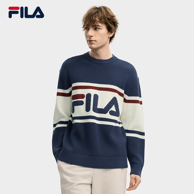 FILA斐乐休闲情侣编织衫