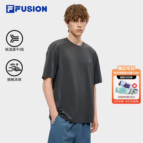 FILAFUSION斐乐潮牌短袖T