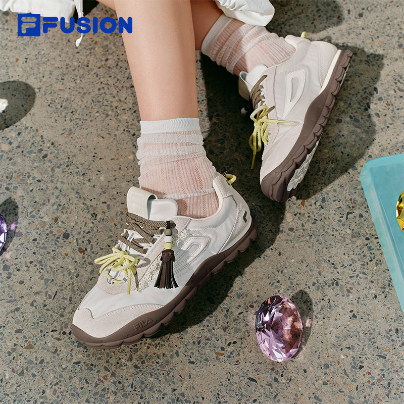 【田曦薇同款】BOBOBLING丨FILA FUSION斐乐板鞋女新款薄底德训鞋