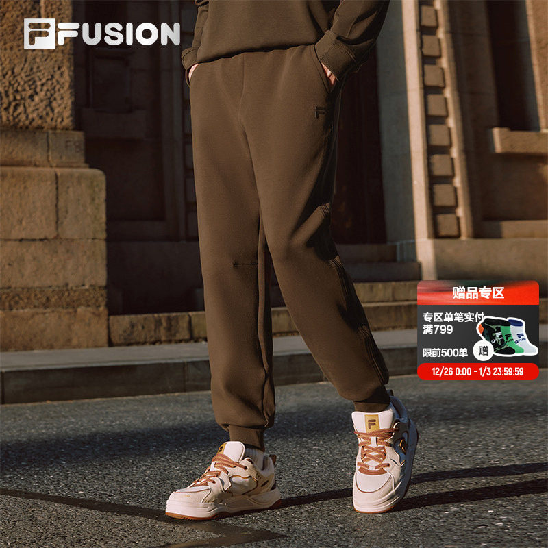 FILA FUSION斐乐潮牌针织长裤男裤2025冬季新款休闲裤