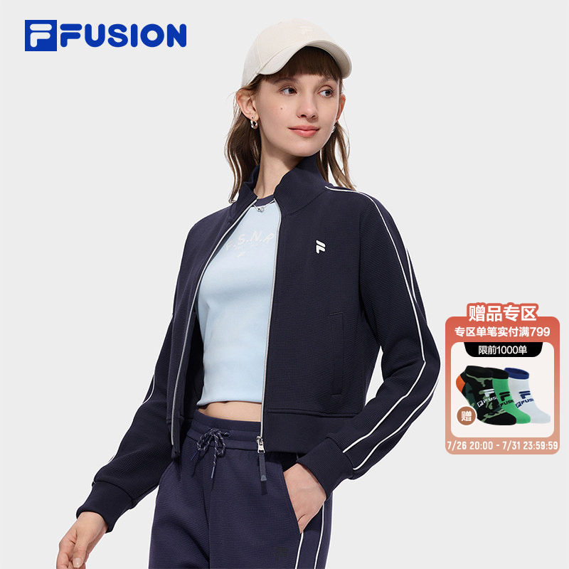 FILAFUSION斐乐女针织长袖外套