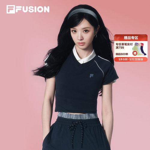 FILAFUSION斐乐女子休闲短袖T