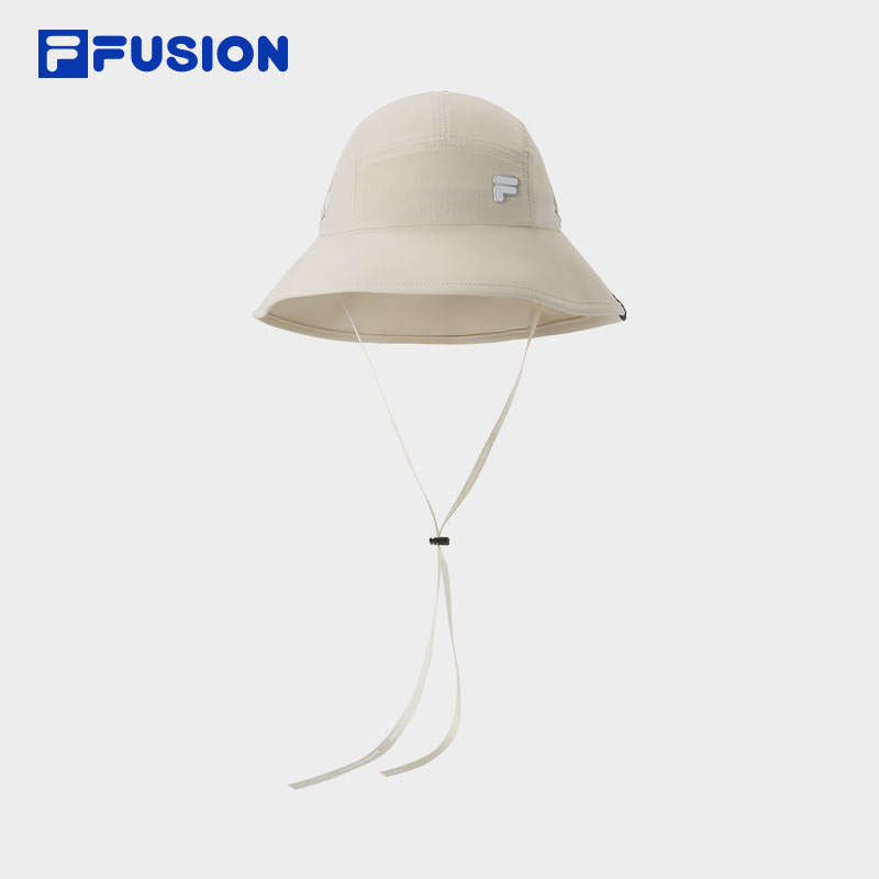 FILA FUSION斐乐潮牌情侣款圆帽2025春季新款休闲舒适帽子渔夫帽