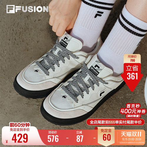 FILAFUSION板鞋女休闲鞋网面鞋