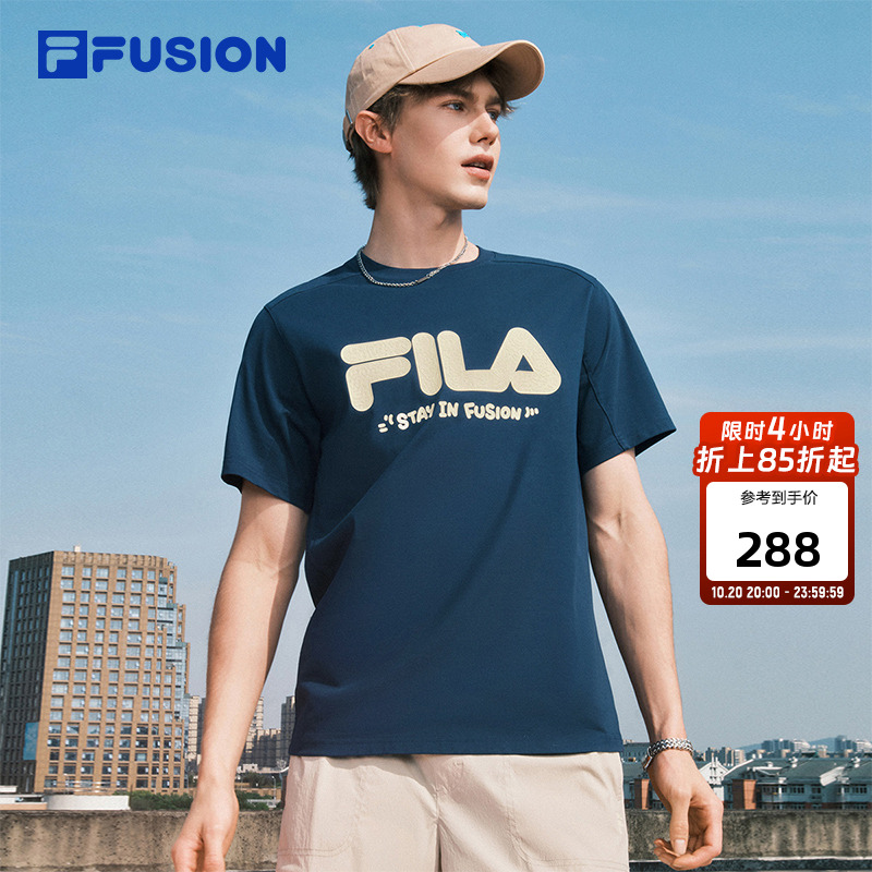FILAFUSION斐乐潮牌针织短袖衫