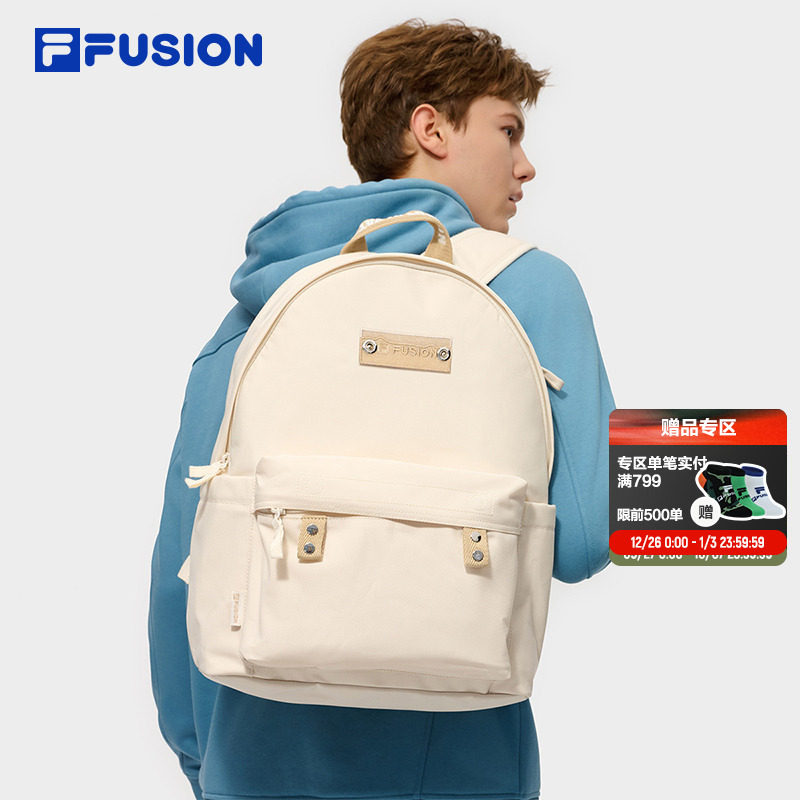 FILA FUSION斐乐潮牌双肩包女包2025冬季新款情侣款户