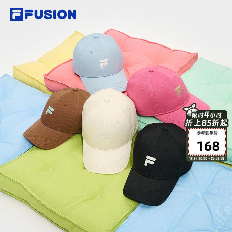 FILA FUSION斐乐潮牌情侣款棒球帽2025冬季新款休闲运