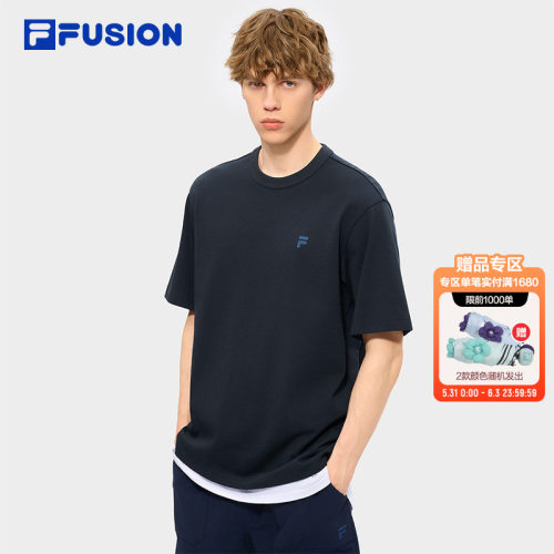 FILAFUSION斐乐男士针织短袖衫