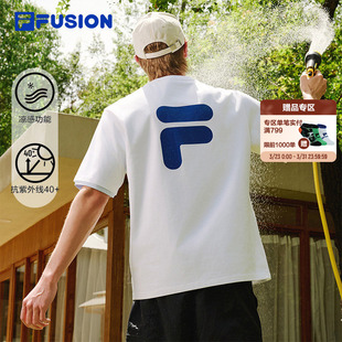 宽松运动半袖 T恤春夏季 男女跑步上衣 FUSION斐乐潮牌情侣短袖 FILA