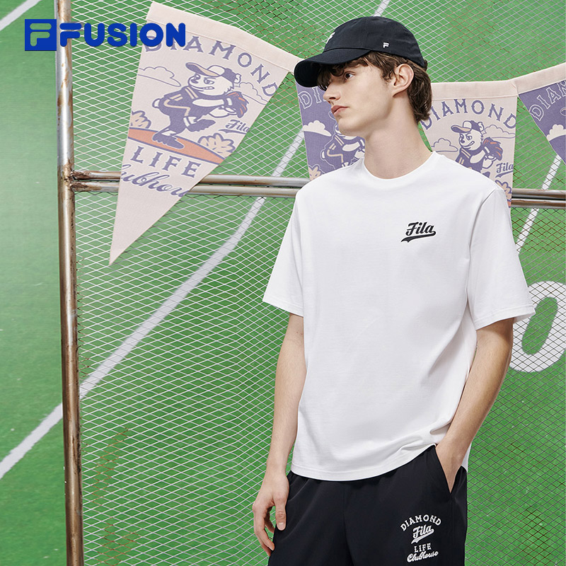 FILAFUSION斐乐潮牌针织短袖衫