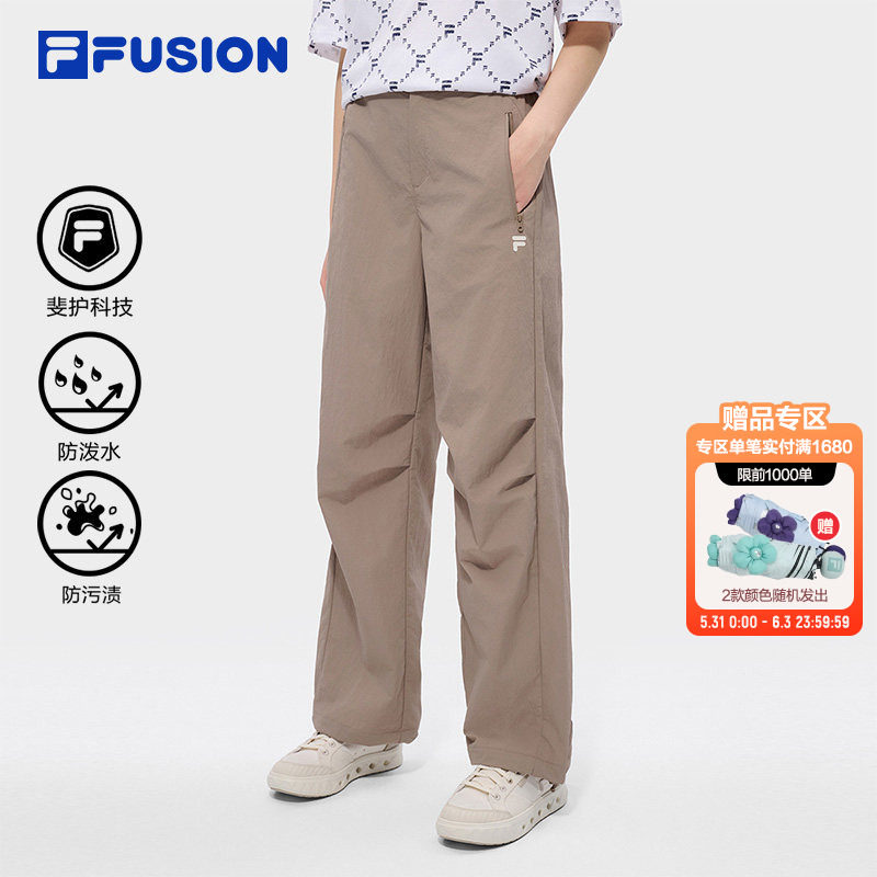FILA FUSION斐乐运动裤女裤2026夏新款休闲宽松阔腿长