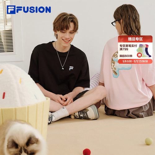 FILAFUSION斐乐情侣短袖T