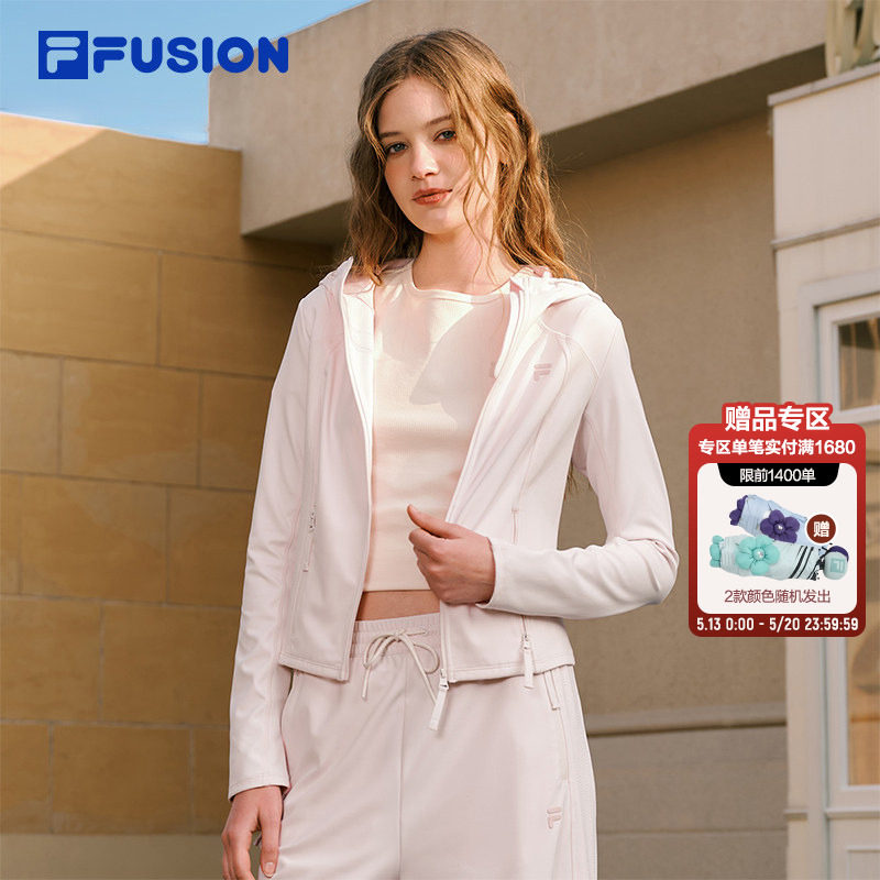FILA FUSION斐乐潮牌针织外套女子2026新款简约修身显