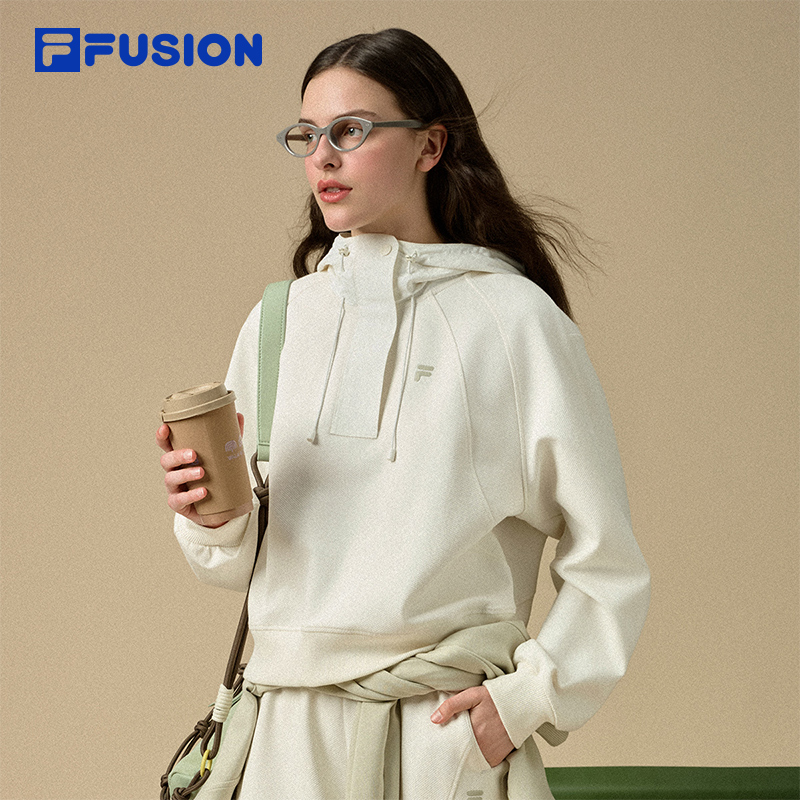 FILAFUSION斐乐女针织连帽上衣