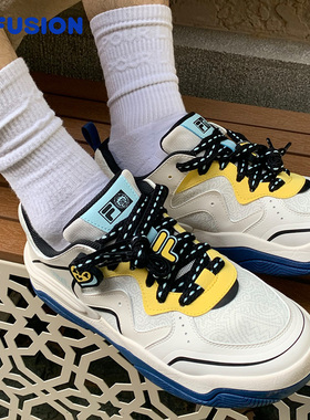 章昊同款FILA FUSION | Mr Doodle联名斐乐板鞋男KICK III休闲鞋