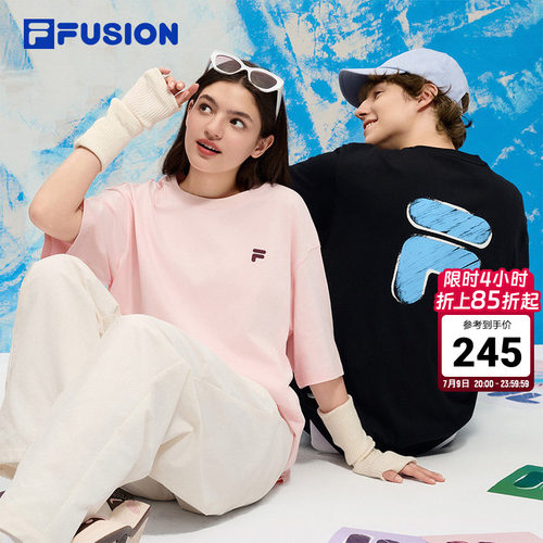 FILAFUSION斐乐潮牌短袖T恤女男