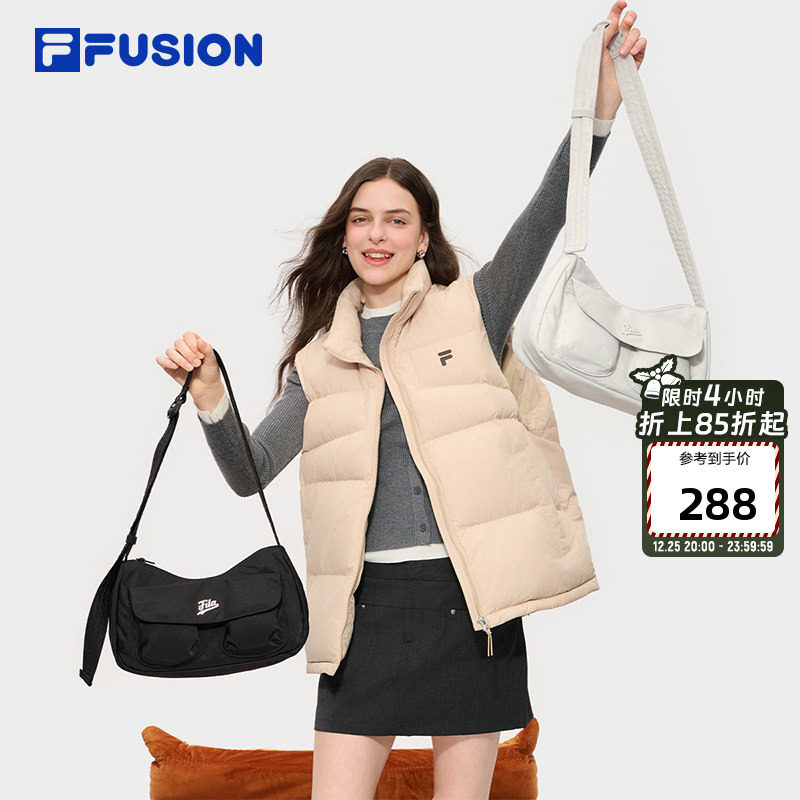 FILA FUSION斐乐潮牌单肩包女包2025冬季新款运动小挎