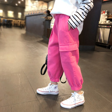 女童工装裤韩版2020春装束脚长裤子1