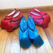 戏曲彩鞋 鞋 古装 绣花鞋 子女 戏剧内增高 戏鞋 越剧花旦鞋 古代高跟鞋