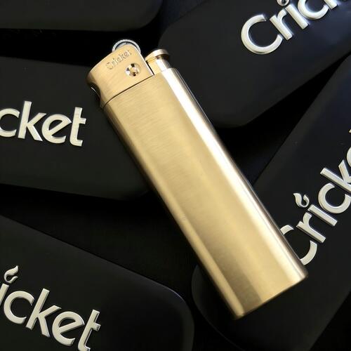 Cricket草蜢防风打火机直冲砂轮火机可充气金属拉丝款系列送男友