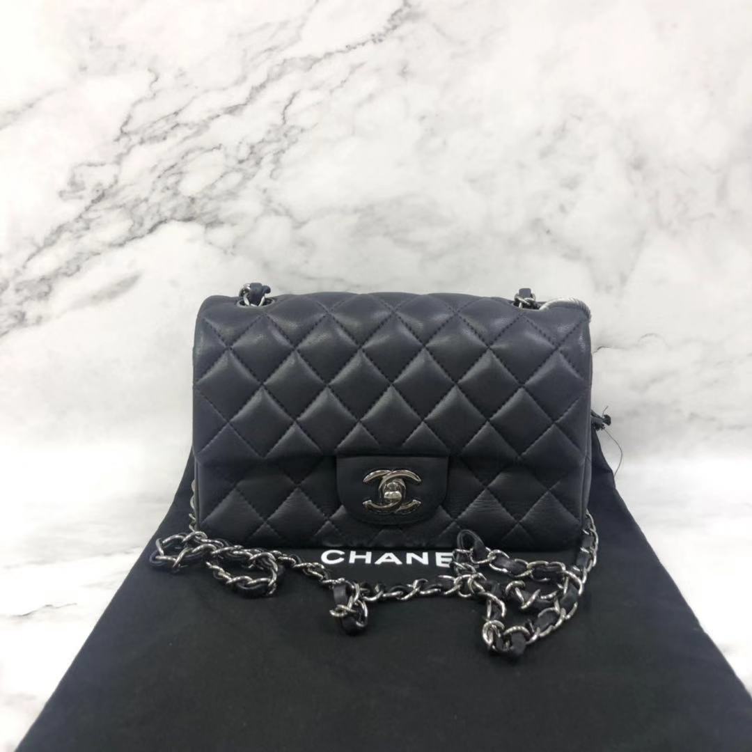 热销0件五折促销闲鱼优品chanel香奈儿蓝色大链条包