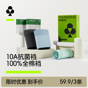 纯棉裆四角裤 2025新款 非莫代尔男生平角裤 男式 有棵树男士 短裤 内裤