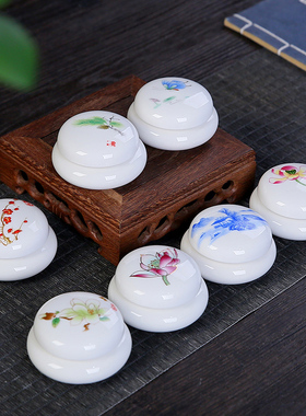 迷你小号古风陶瓷罐化妆品护肤品分装瓶密封罐子膏霜粉底盒药粉罐
