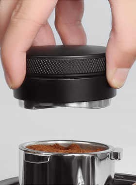 咖啡布粉器不锈钢压粉器智能意式压粉锤套装可调51/53/58mm304