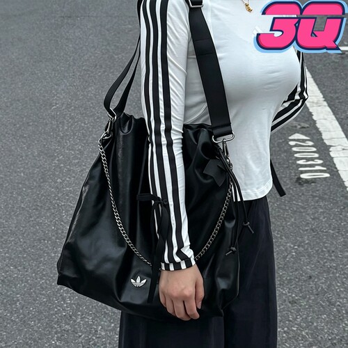 adidas三叶草水桶包斜挎拎包男女