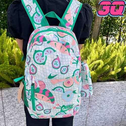 NIKE耐克可爱卡通印花双肩背包休闲学生电脑包笔袋书包HM6895-133