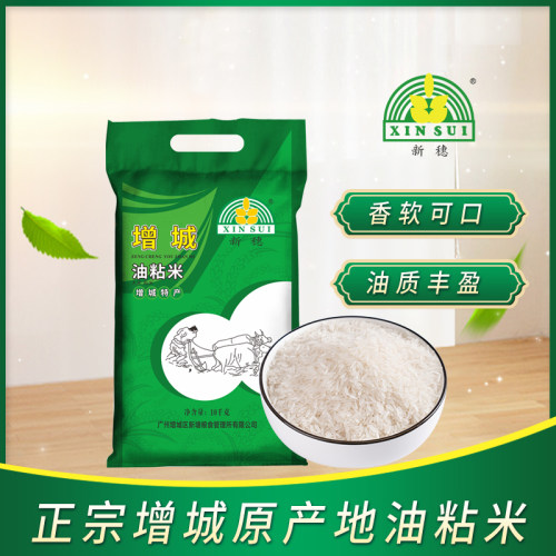 新穗增城油粘米10KG长粒香软米20斤优质籼米南方大米籼米当季新米 - 封面