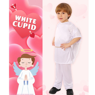 新款儿童小天使扮演服万圣节爱神丘比特cos派对幼儿活动表演服装