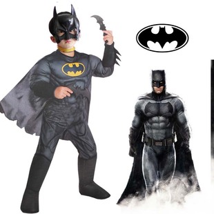 新款 儿童蝙蝠侠cosplay万圣节Batman正义联盟化妆舞会六一表演服