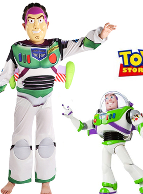 新款儿童巴斯光年扮演服万圣节男童玩具总动员Buzz Lightyear演出