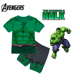 夏季 cos表演服 儿童绿巨人浩克扮演服万圣节漫威英雄Hulk 新款 短袖