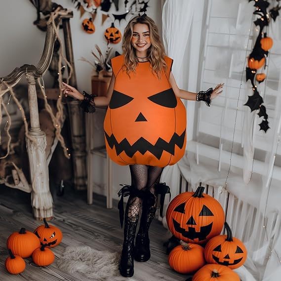 新款成人南瓜服万圣节扮演服搞怪南瓜装派对活动化妆舞会表演服装