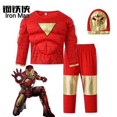 新款儿童分体钢铁侠扮演服万圣节
