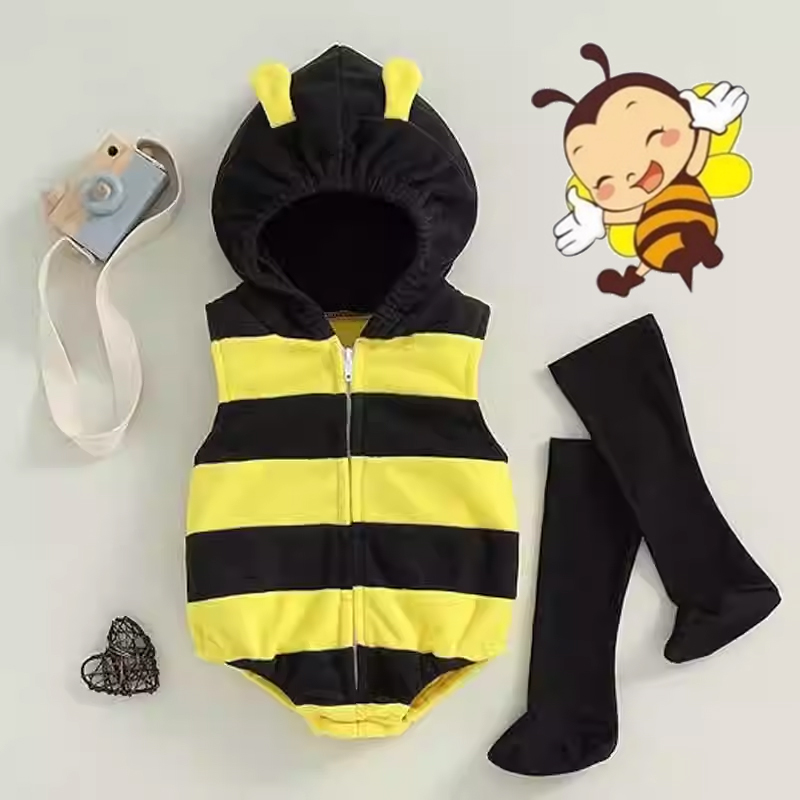 新款宝宝小蜜蜂扮演服万圣节服装