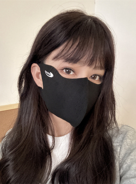 秋冬季防寒高3D颜值简约纯色透气保暖口罩女骑电车骑行男防风面罩
