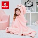 巴布豆儿童浴巾斗篷带帽婴儿新生洗澡宝宝浴袍柔软吸水四季可穿式